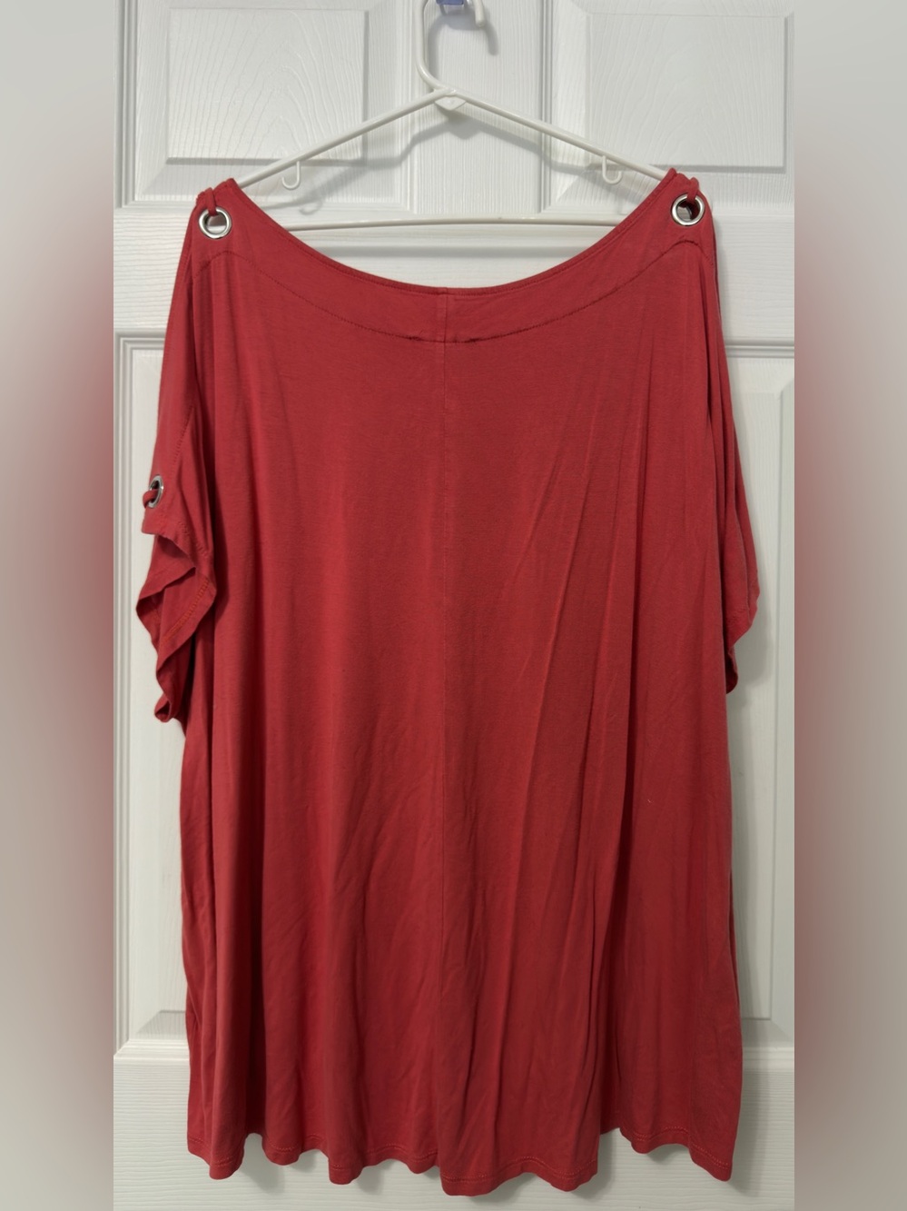 Cable & Gauge Brick Red Cold-Shoulder Tunic with Grommet Detail - Picture 5 of 5